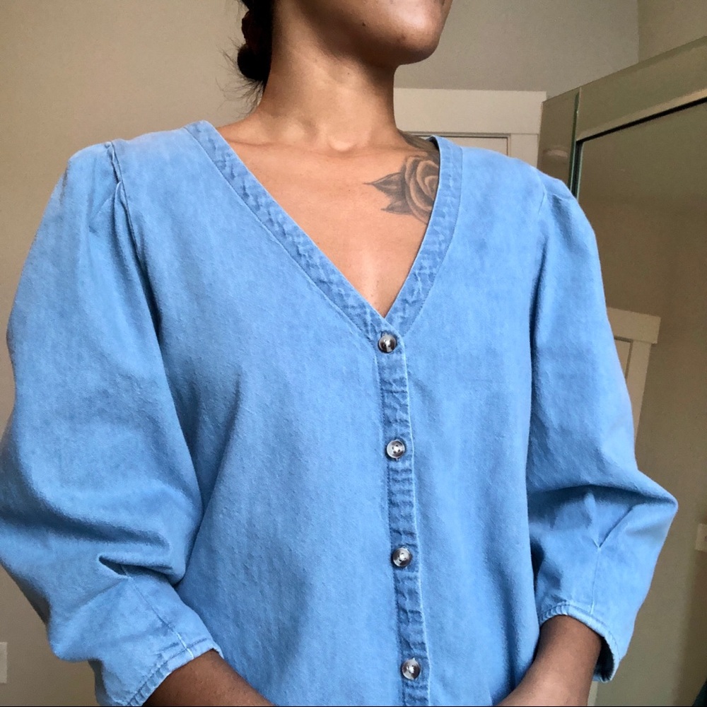 DENIM BLOUSE